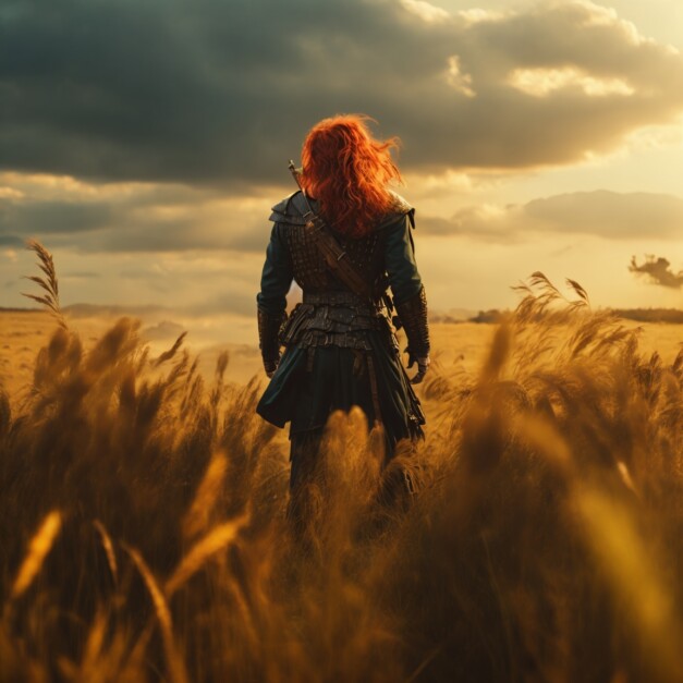 An Adventurer stands on lookout outside of camp on The Plain.